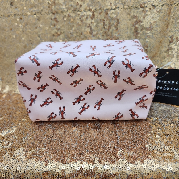 Makeup Revolution Friends Pink Lobster Print Cosmetic Bag - Picture 3 of 6